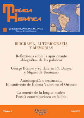 Portada de Miríada Hispánica, Número 5: Biografía, Autobiografía y Memorias.