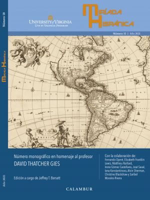 Portada de Miríada Hispánica, Número 18: Monográfico en homenaje al profesor David Thatcher Gies